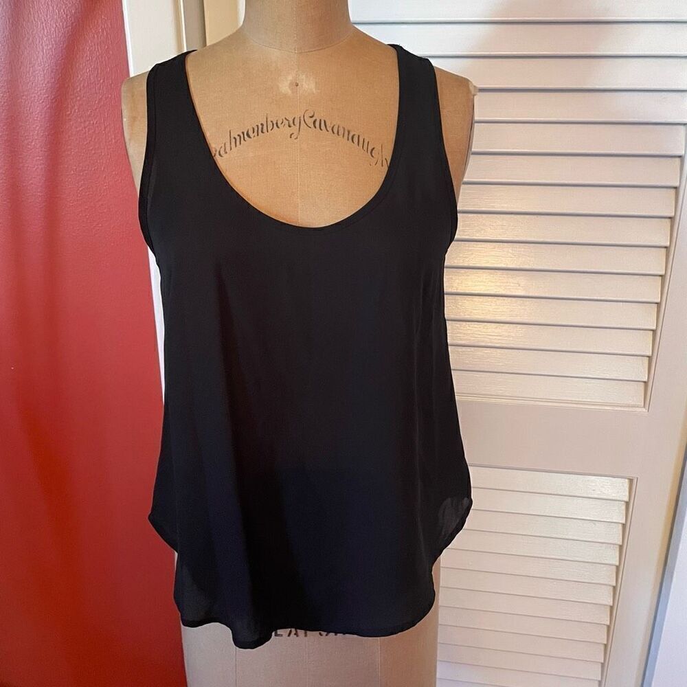 LUSH | black tank blouse XS